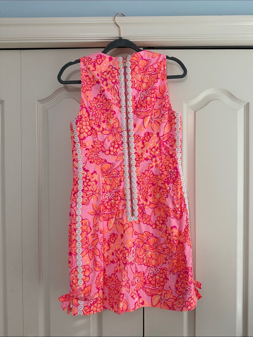 Lilly Pulitzer Bright Pink & Coral Floral Shift Dress - Picture 6 of 7